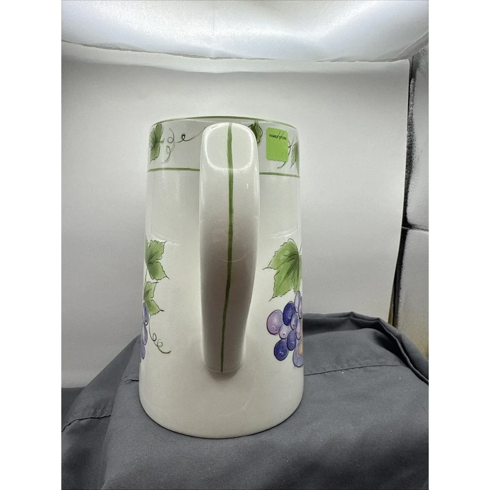 Vintage I Godinger Vintage Pitcher With Grapes Wine And Pares French Motif